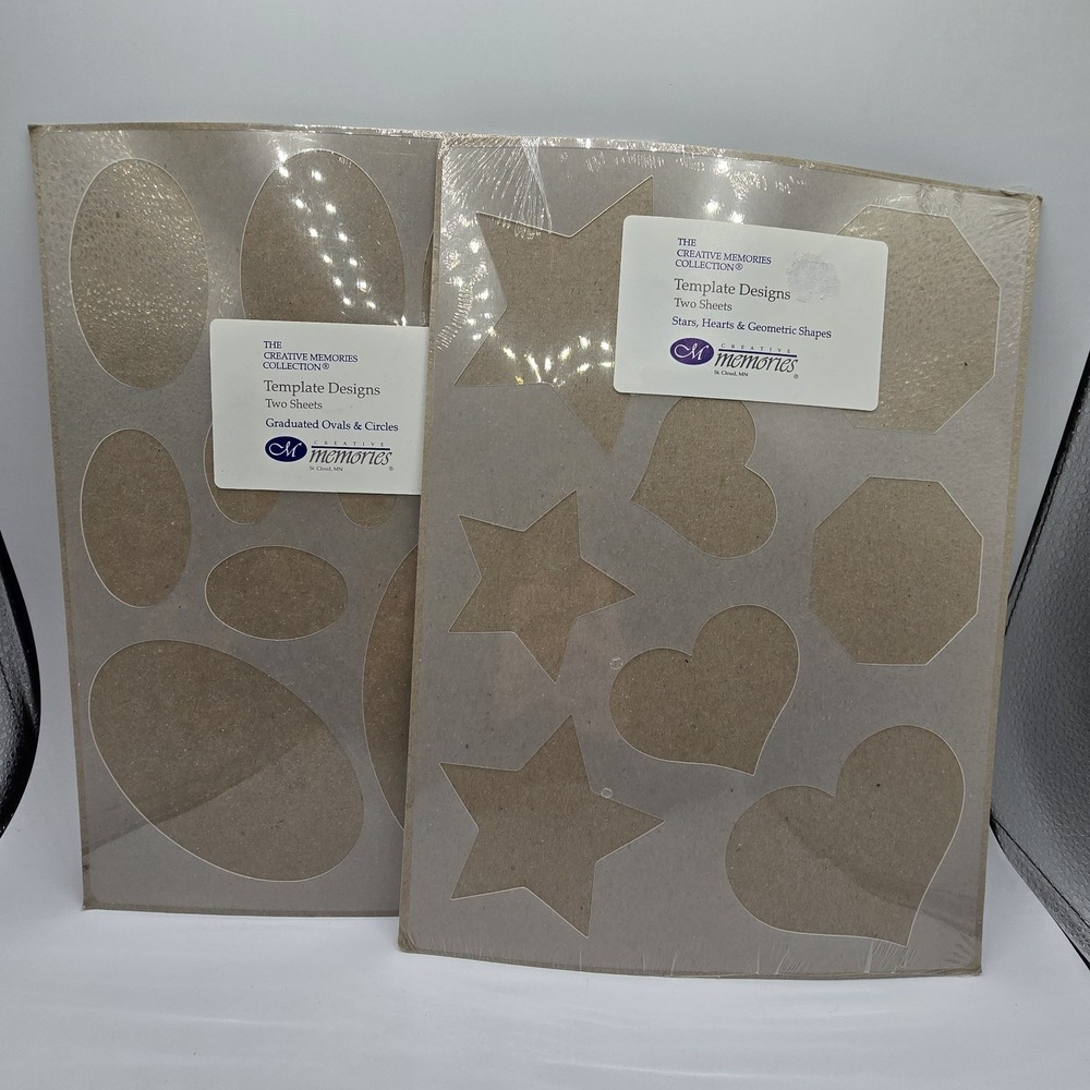 Creative Memories Template‎ Designs, Set of 2 items (4 template sheets)
